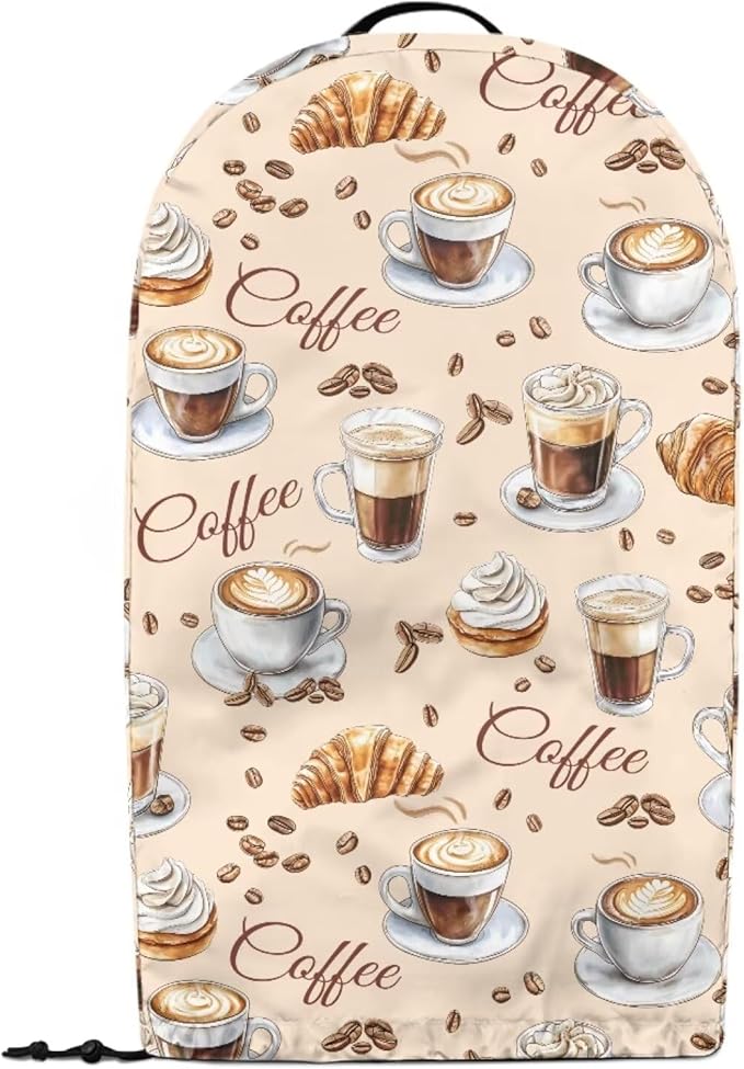Warm Coffee Patterns Blender Cover Kitchen Appliance Cover Anti Fingerprint - Image 2