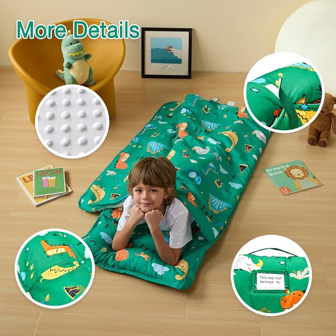 beeweed Toddler Nap Mat, Rollup Design Kid Sleeping Mat - Image 2