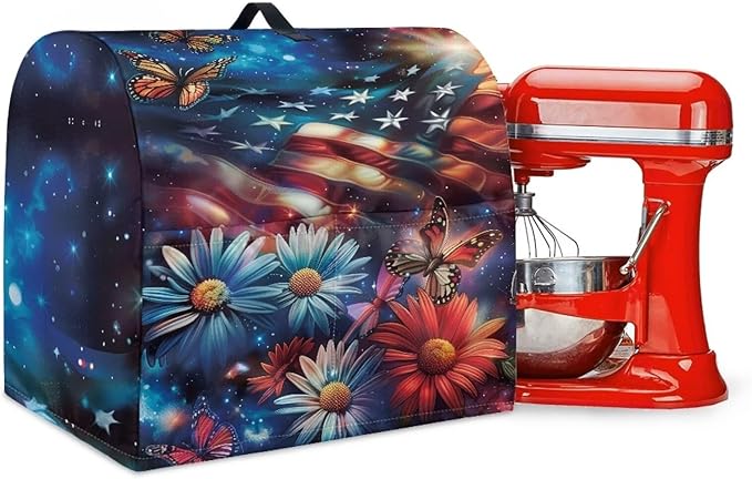 American Flag Daisy Butterfly Mixer Cover Protector, Dust Covers by Unknown