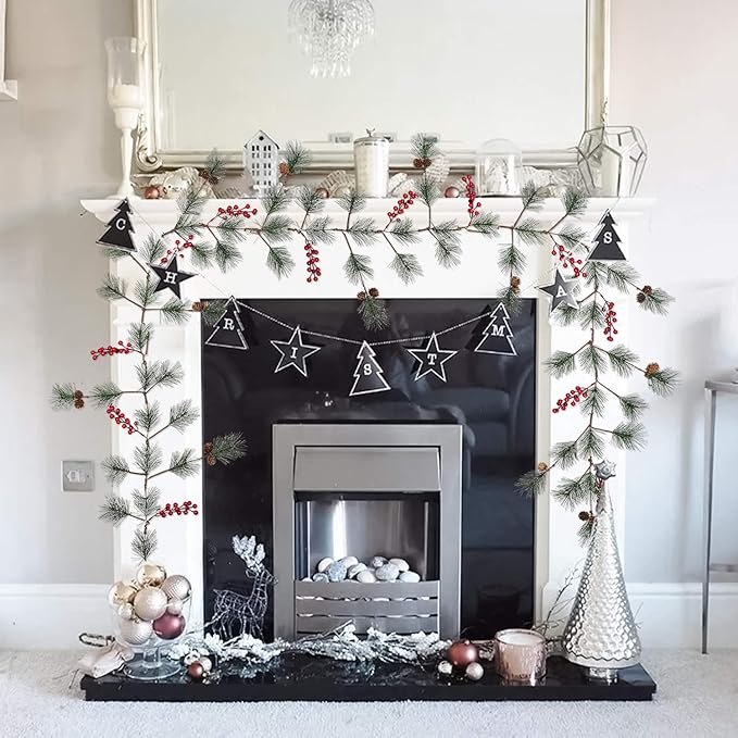 6 feet Christmas Pine Garland - Image 5