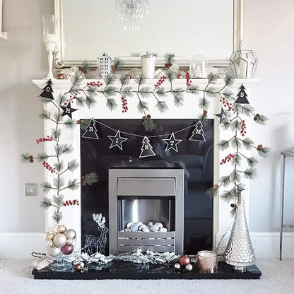 6 feet Christmas Pine Garland - Image 5