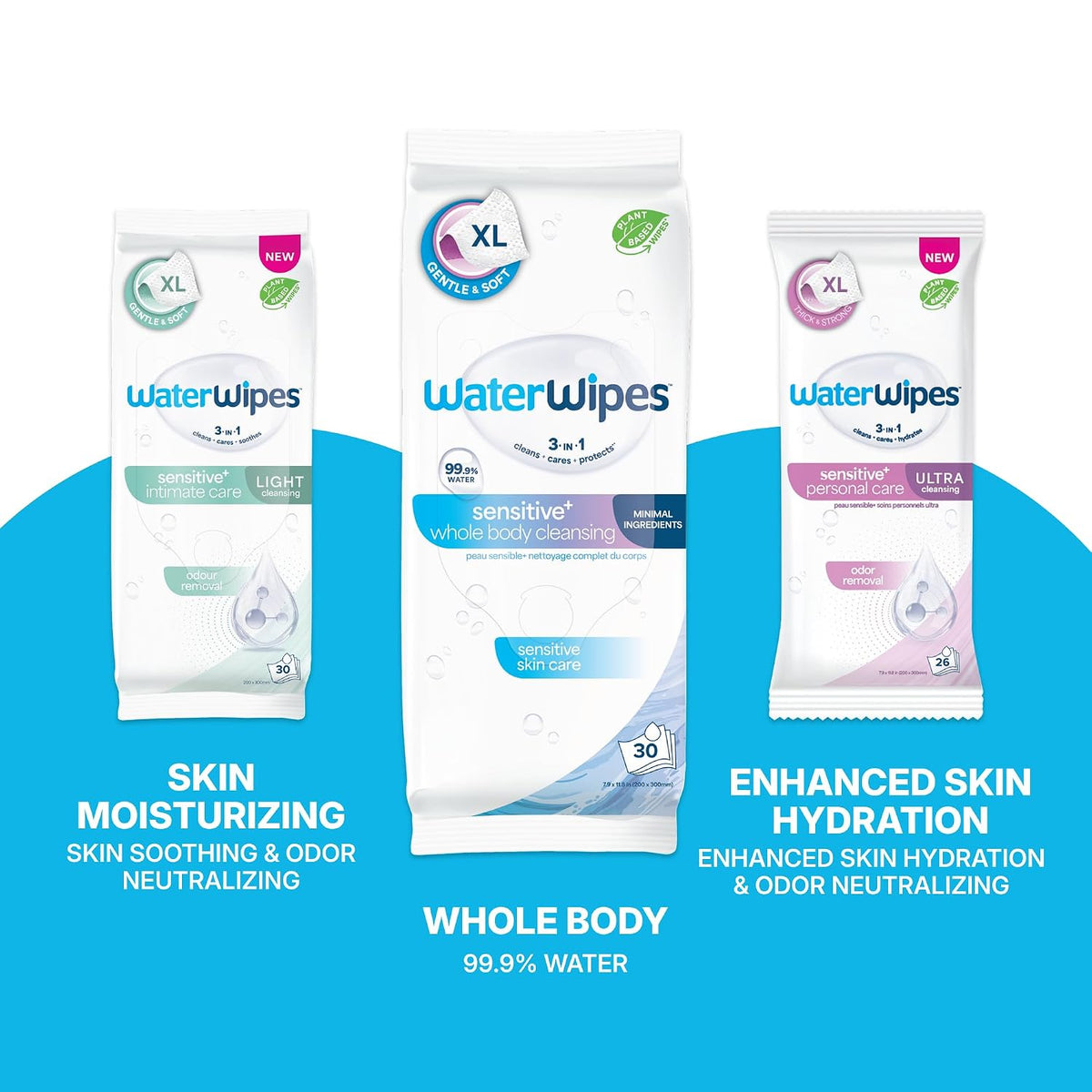 waterwipes sensitive whole body cleansing wipes, 99.9% purified, view 10