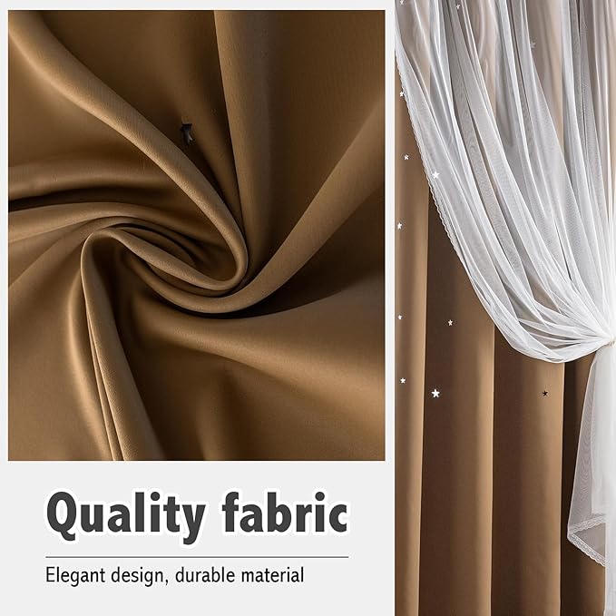 indistar Star Cutout Kids Window Blackout Curtains - Image 8