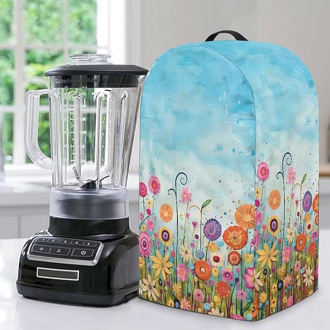 Colorful Daisy Print Blender Covers by Annejudy