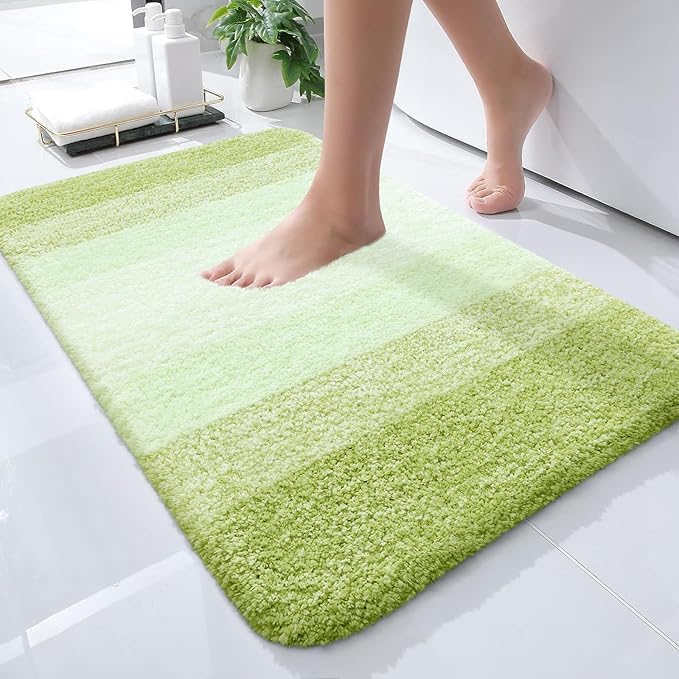 OLANLY Bathroom Rugs Mat 24x16, Extra Soft Absorbent Microfiber Bath Rugs by OLANLY