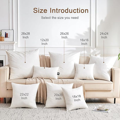 Organic Feather Down Throw Pillow Inserts - Image 8