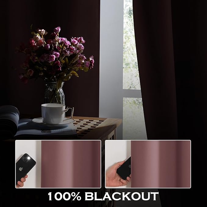 KGORGE 4-in-1 Soundproof Anti Dust 100% Blackout Curtains - Image 3