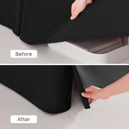 SONIVE King Bed Skirt, Premium Solid - Image 4