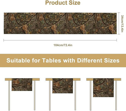 Camo Hunting Table Runner, Mossy and Oak Camouflage Patterns Table Runner - Image 7