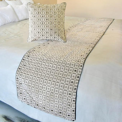 The HomeCentric King/Queen/Twin Grey Decorative Twin 53"x18" Bed Runner by TheHomeCentric