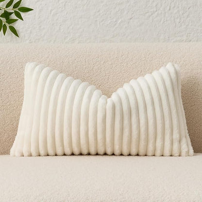 Kevin Textile Soft Plush 14x20 Inch Lumbar Pillow Cover 1 Pack, Luxury Fluffy by KevinTextile