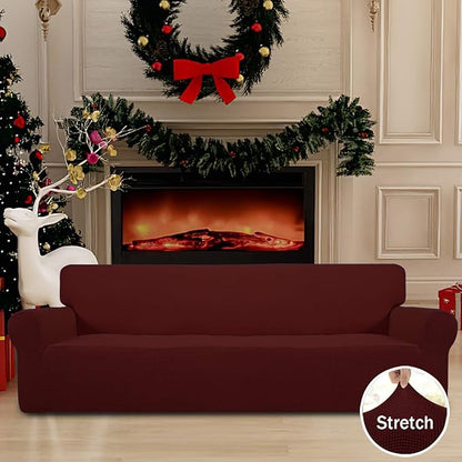 Easy-Going Stretch 4 Seater Sofa Slipcover 1-Piece Sofa Cover Furniture - Image 2