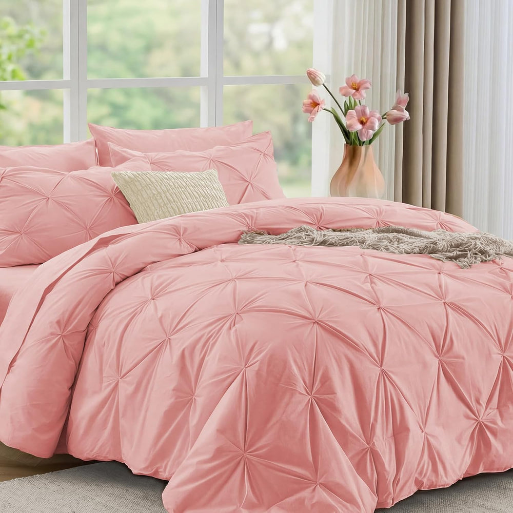 JOLLYVOGUE Queen Comforter Set 7 Pieces - Bed in a Bag Queen for All Season, ...