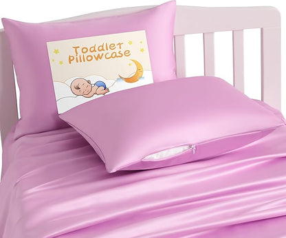 NTBAY Zippered Silk Satin Toddler Pillowcases by NTBAY
