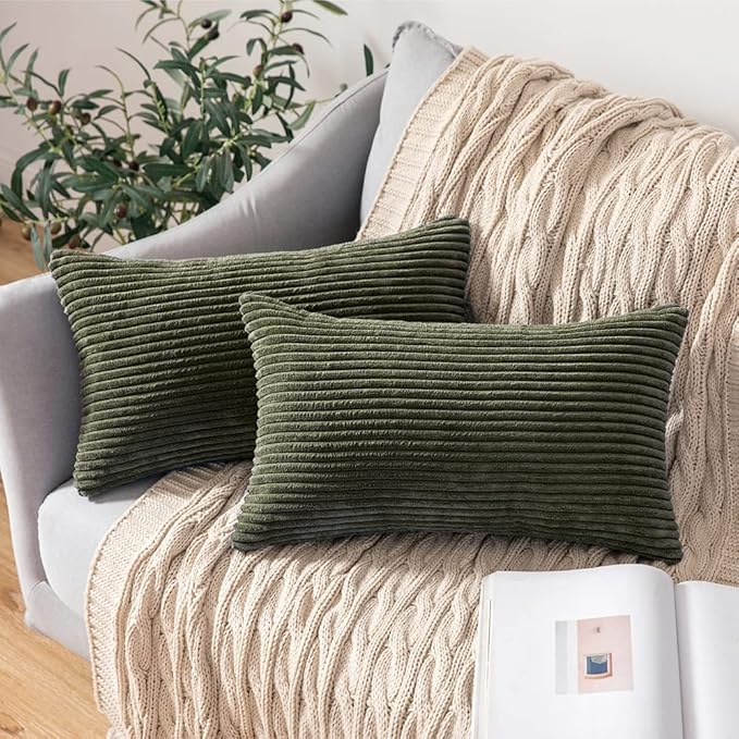 MIULEE Pack of 2 Pillow Covers Soft Soild Decorative Throw Pillow Covers Set by MIULEE