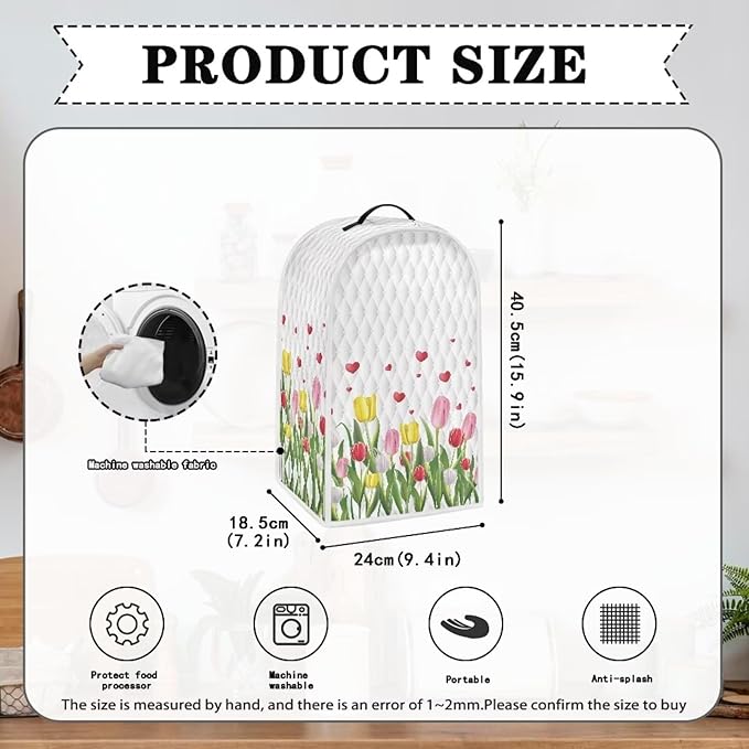 Tulip Flower Blender Cover Kitchen Home Decor Appliance Cover Dust Protection - Image 5