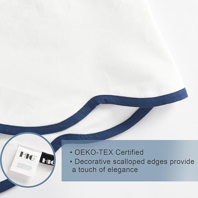 HIG Off-White Chic Full Bed Skirt - Image 7