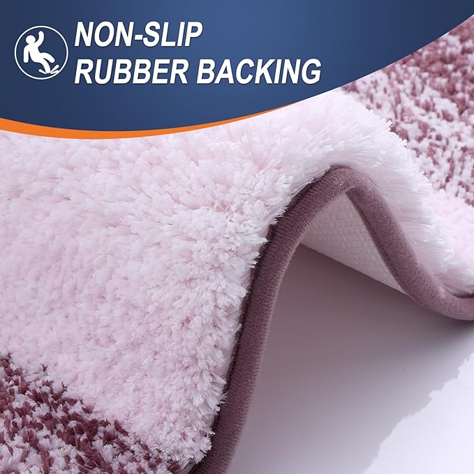 OLANLY Luxury Toilet Rugs U-Shaped 24x20, Extra Soft and Absorbent Microfiber - Image 5