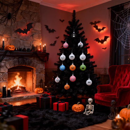 24PCS Nightmare Halloween Christmas Ornaments Balls for Tree 2.36in