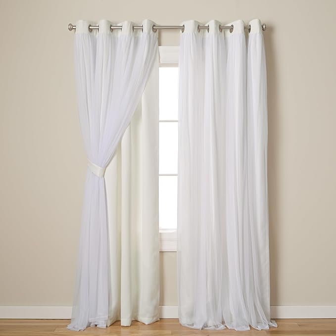 TOWN & COUNTRY LUXE Talia Double Layer Indoor Curtains, Sheer and Room by TOWN+%26+COUNTRY+LUXE