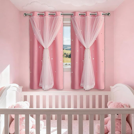 Pink Curtains for Girls Bedroom Cute by Ftinala