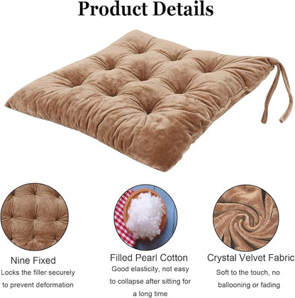 6 Pack Square Seat Cushion Chair Pads - Image 3