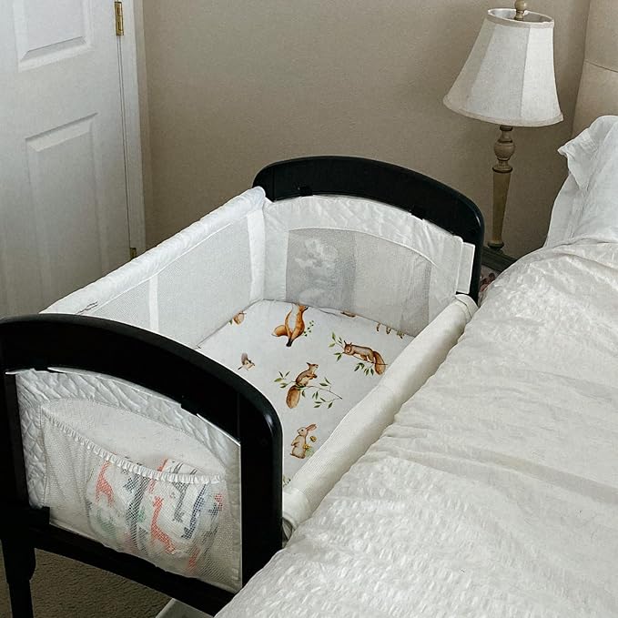 Gllquen Baby Bassinet Sheets 4 Pack, Breathable Cozy Fitted Mattress Sheet - Image 3
