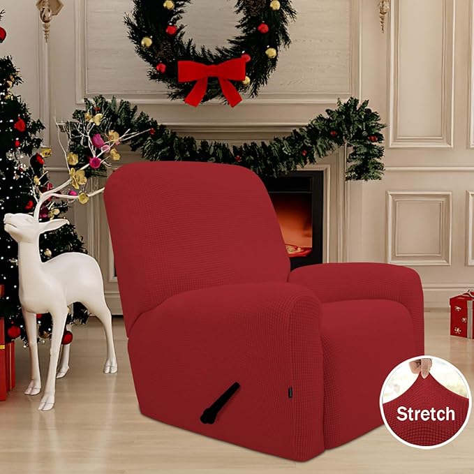Easy-Going Recliner Stretch Sofa Slipcover Sofa Cover 4-Pieces Furniture - Image 2
