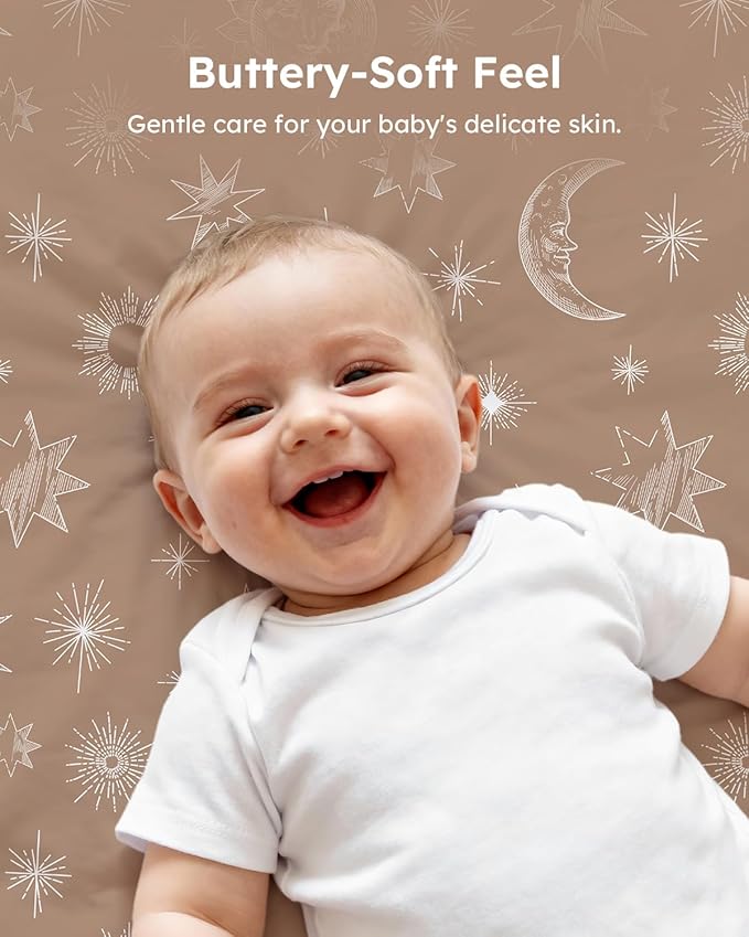 Pack and Play Sheets Fitted 3 Pack, Mini Crib Sheets - Image 6