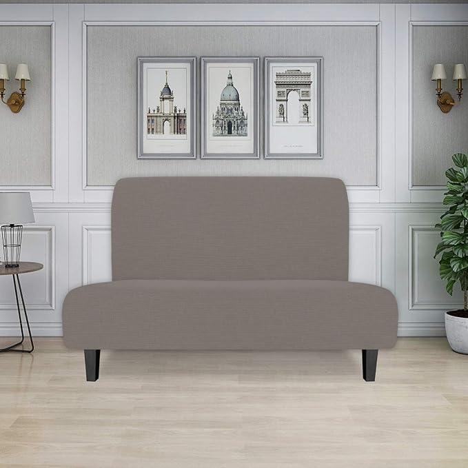 Easy-Going Stretch Futon Slipcover Armless Futon Bed Cover Furniture Protector - Image 2