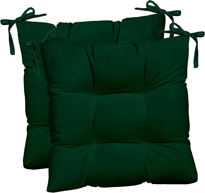 RSH DECOR: Outdoor Tufted Seat Cushions Set of 2 | 17" x 17" | All-Weather Spun by RSHDECOR