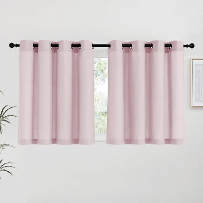 NICETOWN Blush Pink Linen Curtains by NICETOWN