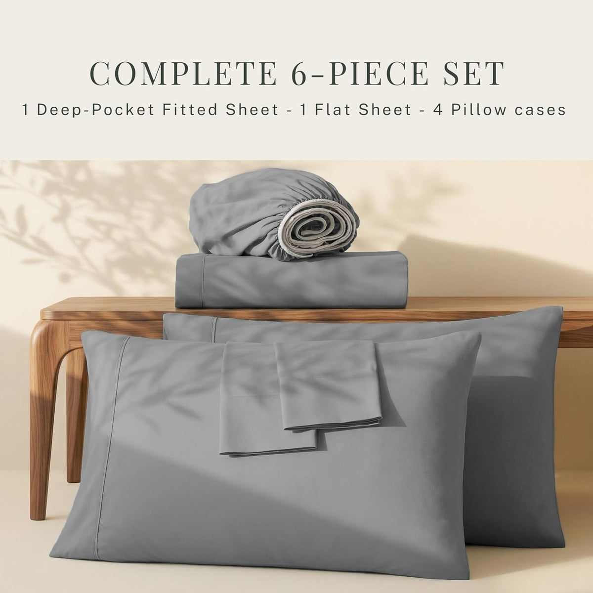 hearth & harbor bed sheets, luxury soft 6 showing dimensions