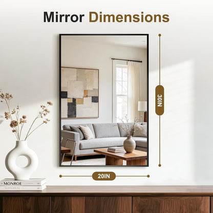 bathroom vanity mirror for over sink, 30x20 inch on a desk or shelf