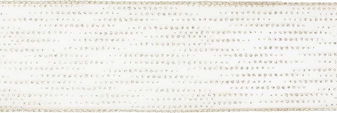 MEEDEE Champagne Gold Wired Ribbon 2.5 Inch Horizontal Stripes Glitter Polka - Image 8