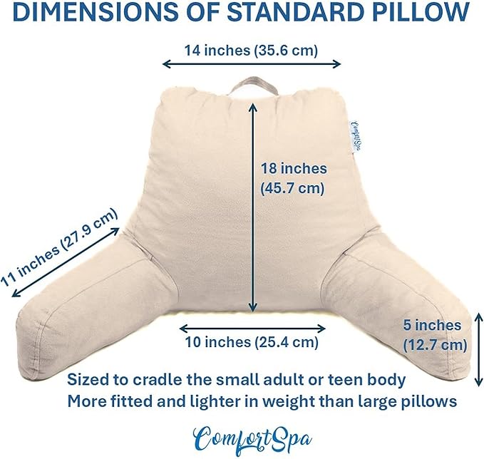 ComfortSpa Reading Pillow for Kids Teens Adult, Back Rest Pillow - Image 6