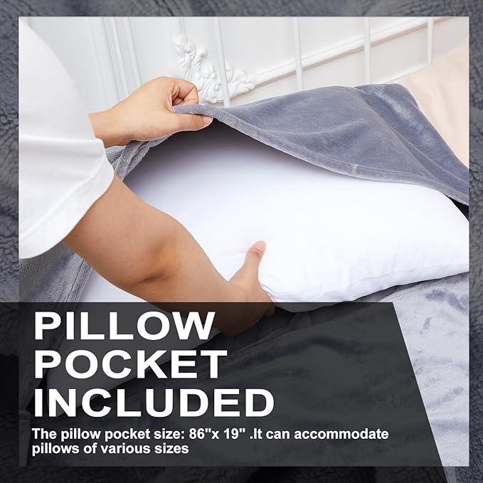Flannel Sleeping Bag Liner for Adult, Flannel Fluffy Sheet & Camping Sheet for - Image 4