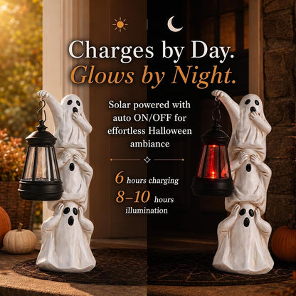 Halloween Decoration Ghosts Solar Statue Outdoor