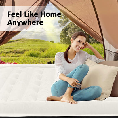 queen air mattress with built-in pump, 16" elevated, view 9