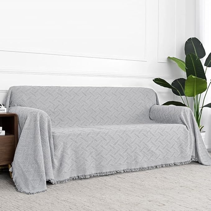 MYSKY HOME Light Grey Sofa Covers - Image 5