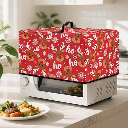 Microwave Ovens Dust Cover, Christmas Elk Heat-Resistant Waterproof Polyester - Image 3