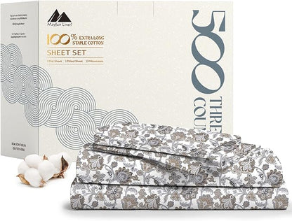 Mayfair Linen 100% Cotton Printed Bed Sheets Full Size Set by MayfairLinen