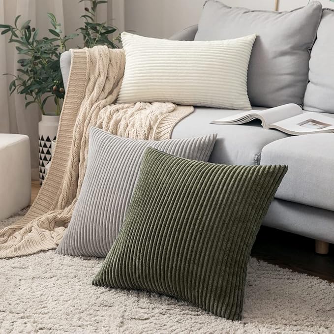 MIULEE Pack of 2 Pillow Covers Soft Soild Decorative Throw Pillow Covers Set - Image 5
