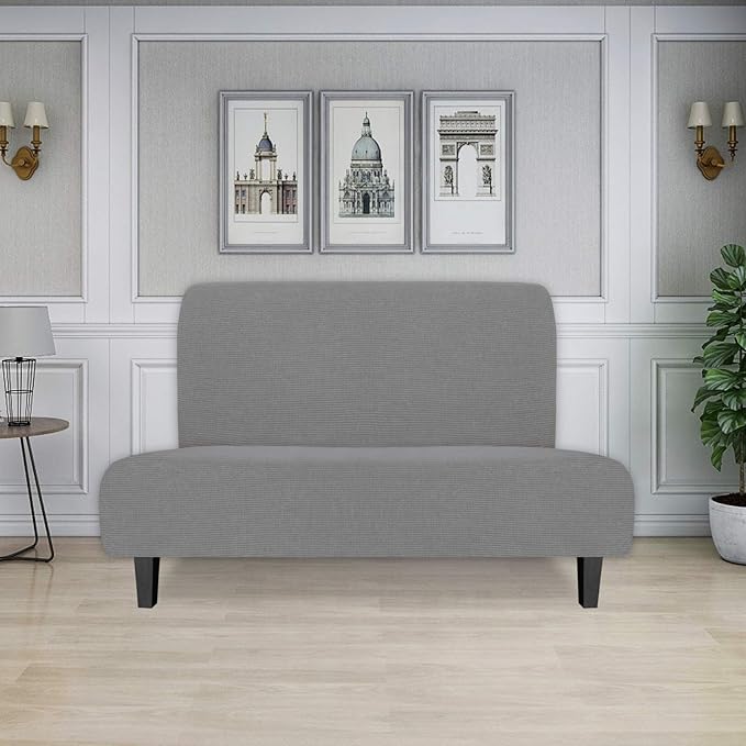 Easy-Going Stretch Futon Slipcover Armless Futon Bed Cover Furniture Protector - Image 2