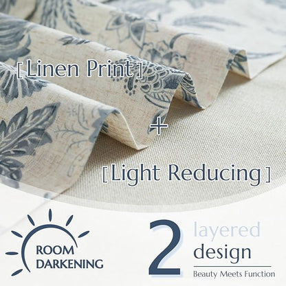 jinchan Floral Valance Curtain Linen Kitchen Valance - Image 4