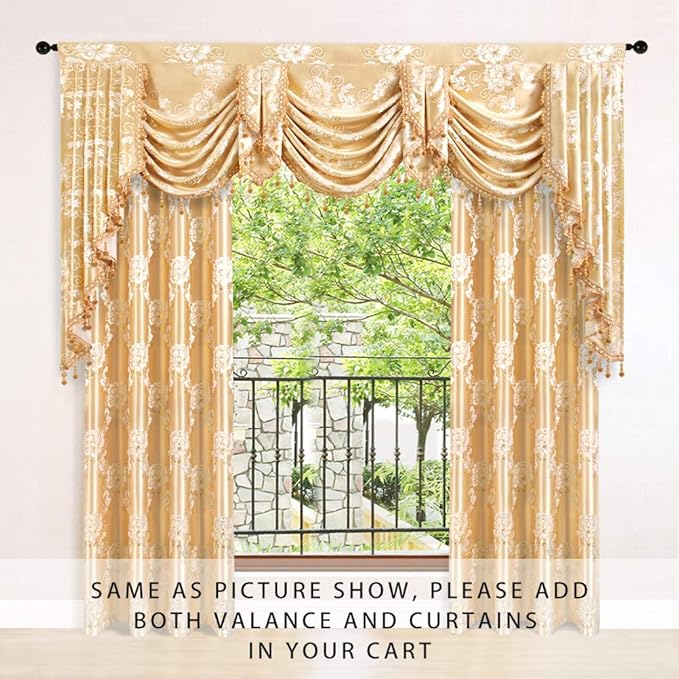 ELKCA Jacquard Swag Waterfall Valance - Image 2