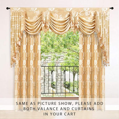 ELKCA Jacquard Swag Waterfall Valance - Image 2