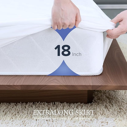 Waterproof Mattress Protector 2 Pillowcase 20''x28'', King Mattress Pad - Image 4