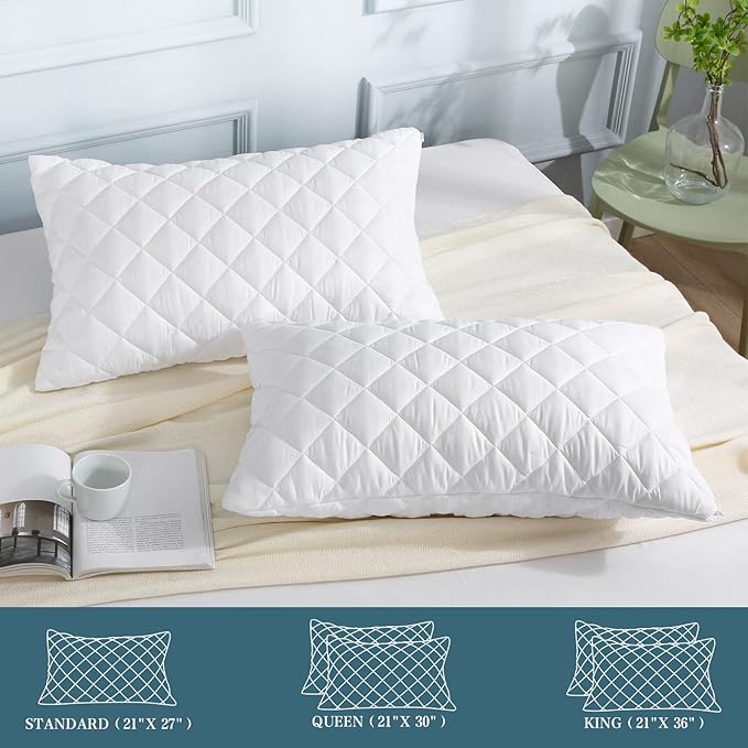 UNILIBRA Waterproof Pillow Protector Quilted Standard Size - Image 5