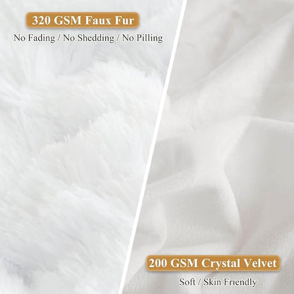XeGe Faux Fur Throw Pillow Cases, Plush Shaggy Ultra Soft Pillow Covers - Image 4
